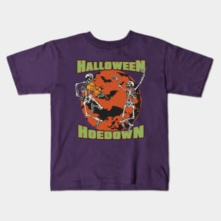 Dancing Skeletons Halloween Hoedown Vintage Skeleton Dance Challenge Kids T-Shirt